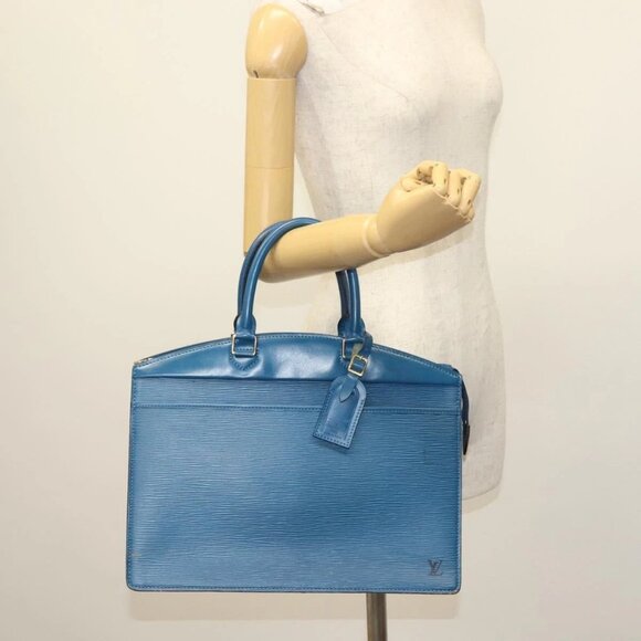 LOUIS VUITTON Epi Riviera Hand Bag Blue M48185 LV Auth 137894 - Picture 1 of 16